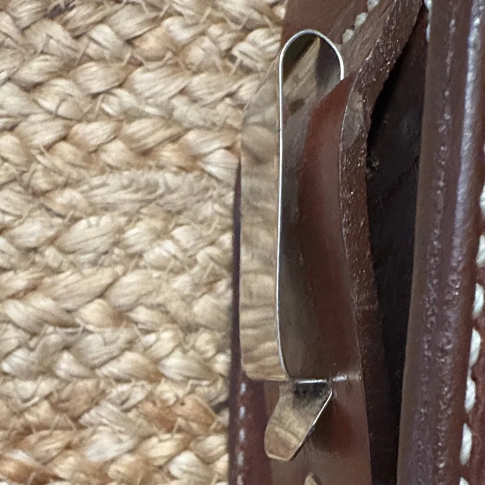 Brown Leather Phone Holster with Star Button